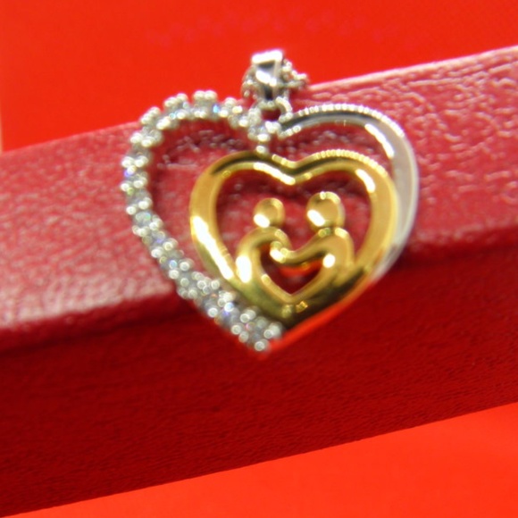 Mother and Child dual Heart Pendant - Picture 4 of 5